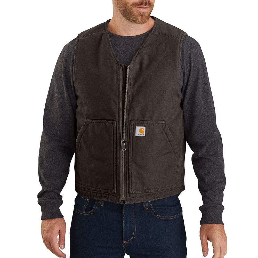 Amazon | Carhartt Men's 104394 Washed Duck Vest - Sherpa Lined